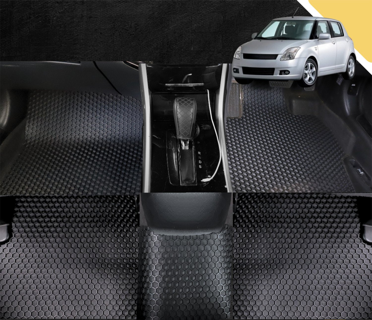 6D PRO Car Floor Mats for Suzuki Swift 2004 - 2010 (Auto) (Full Set)