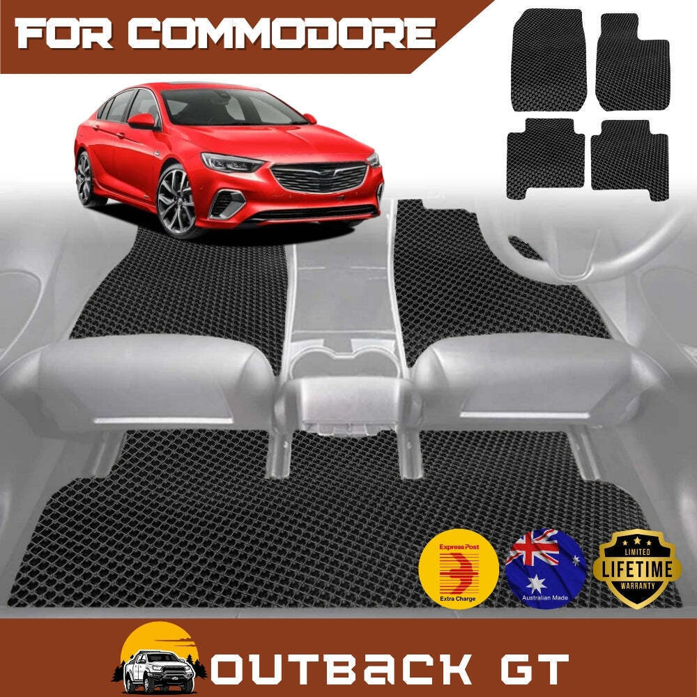 6D Diamond Car Boot Mat for Holden Commodore 2018 - 2020 (ZB) (Sedan) - Heavy Duty Carpet Liner