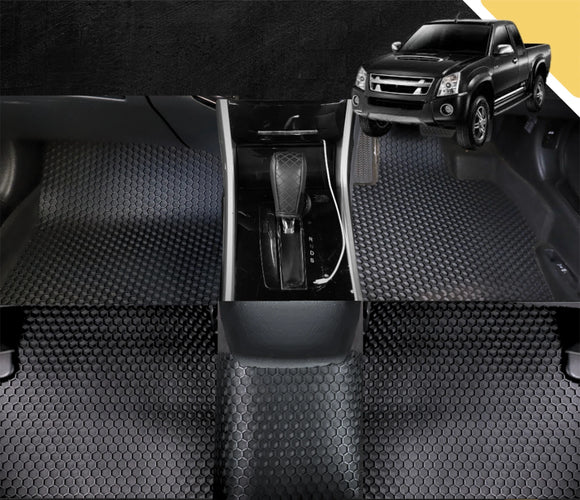 6D PRO Car Floor Mats for Isuzu D-Max Crew Cab 2008 - 2011 (Full Set)