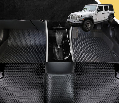 6D PRO Car Floor Mats for Jeep Wrangler 2006 - 2018 (2-Door JK) (Full Set)