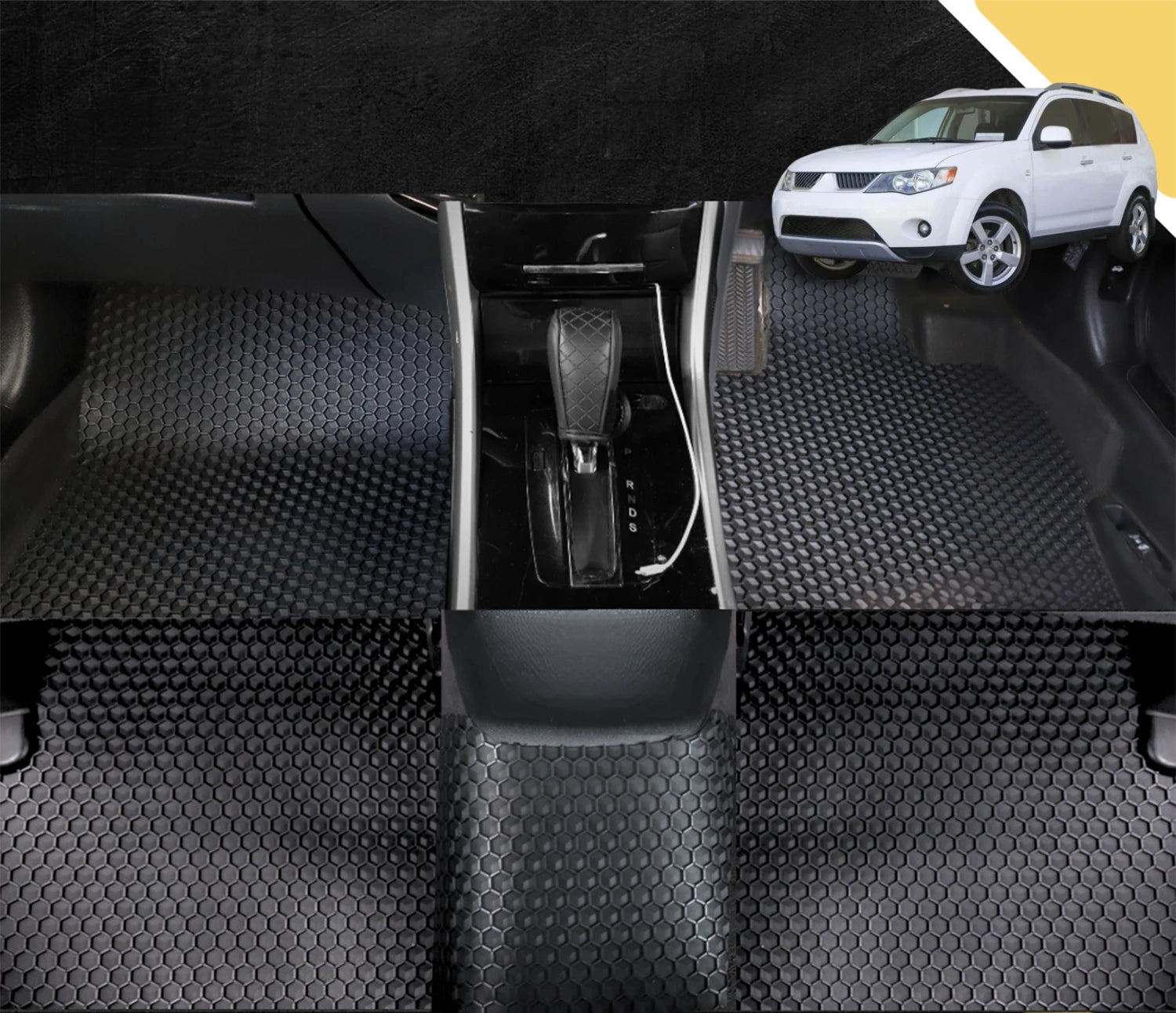 6D PRO Car Floor Mats for Mitsubishi Outlander 2006 - 2012 (CW/ZG/ZH) (Full Set)