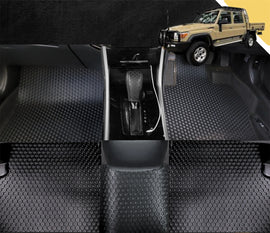 6D PRO Car Floor Mats for Toyota LandCruiser 79 Series Double Cab 2012 - Current (Full Set)