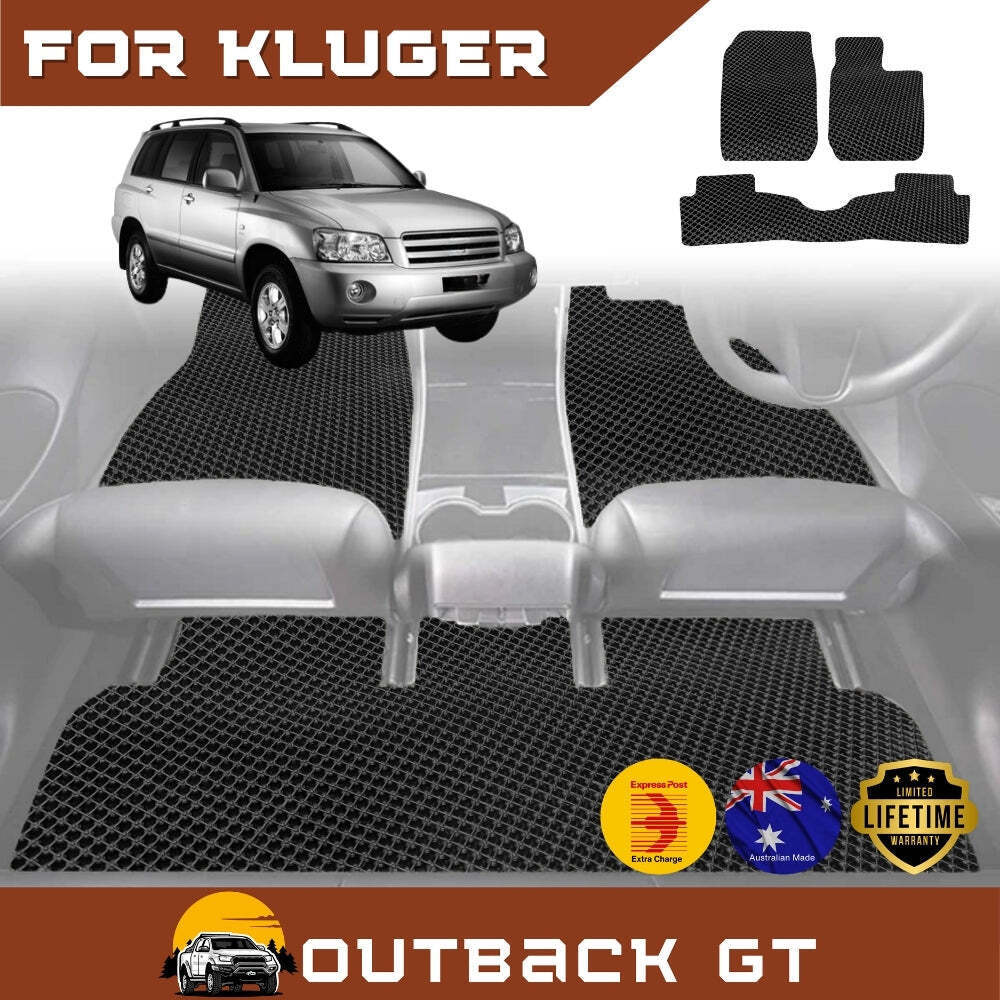 6D Diamond Car Floor Mats for Toyota Kluger 2001 - 2007 (XU20) - Custom-Fit Carpet Liner