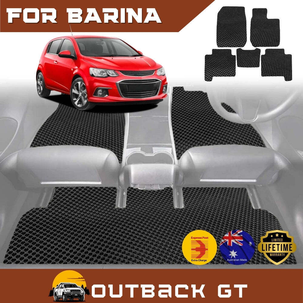 6D Diamond Car Floor Mats for Holden Barina 2011 - 2018 (TM) - Custom-Fit Carpet Liner