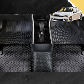 6D PRO Car Floor Mats for Mercedes-Benz C-class 2007 - 2014 Sedan (W204) (Full Set)