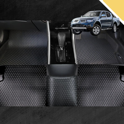 6D PRO Car Floor Mats for Mitsubishi Triton Double Cab 2015 - 2023 (MQ MR) (Full Set)