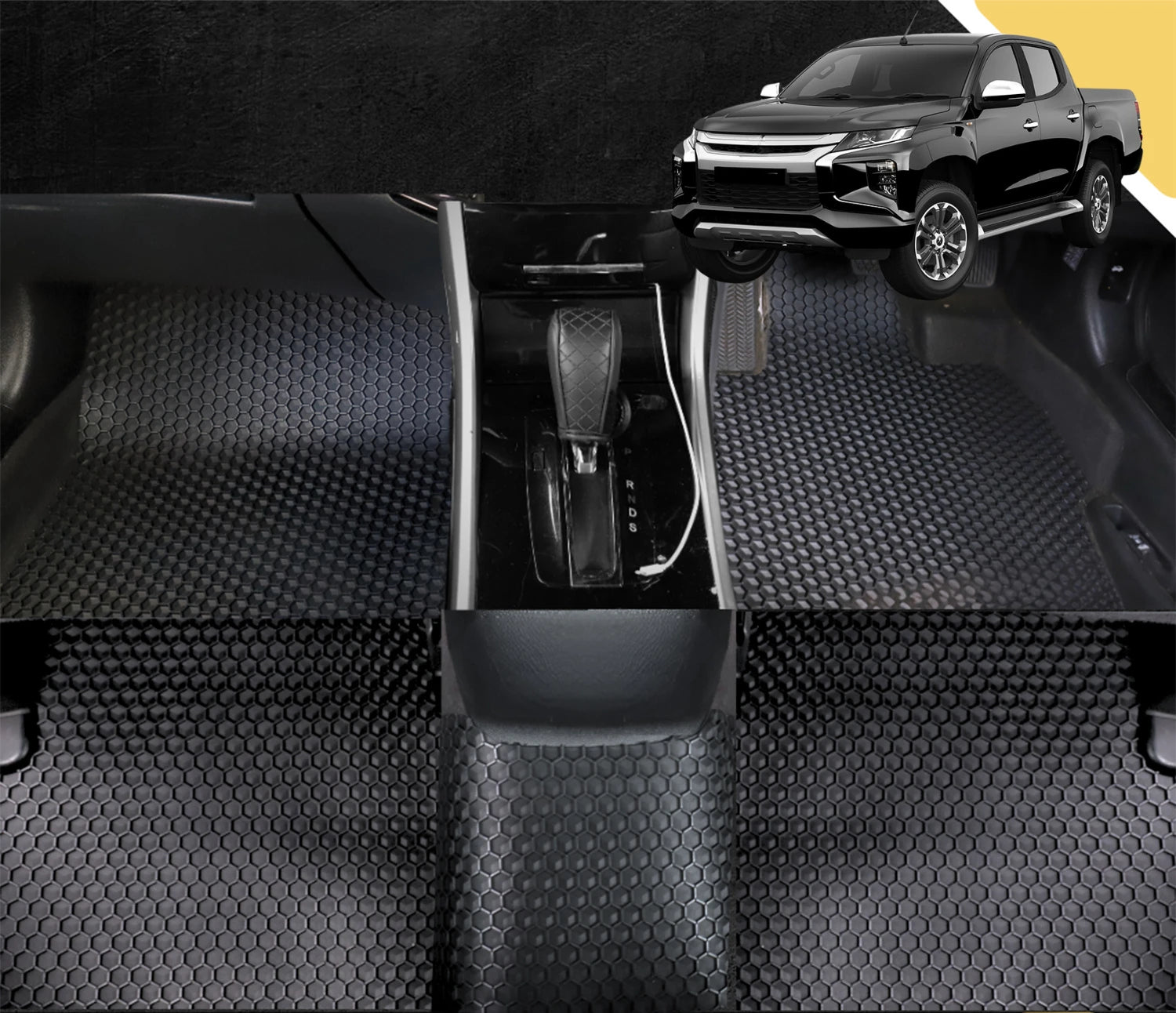 6D PRO Car Floor Mats for Mitsubishi Triton Double Cab 2024 - Current (LC/MV) (Full Set)