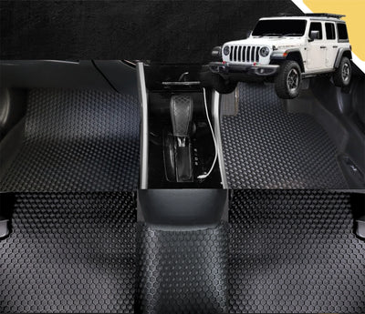 6D PRO Car Floor Mats for Jeep Wrangler 2018 - Current (2-Door JL) (Full Set)