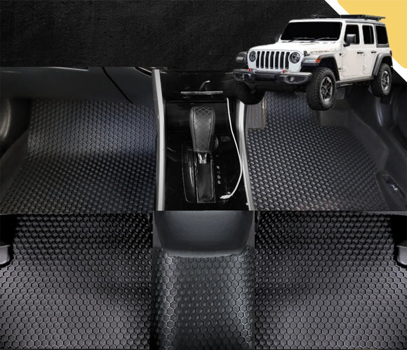 6D PRO Car Floor Mats for Jeep Wrangler 2018 - Current (2-Door JL) (Full Set)