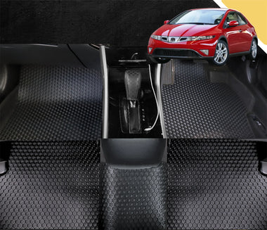 6D PRO Car Floor Mats for Honda Civic 2006 - 2012 Hatch(8th Gen) (Full Set)