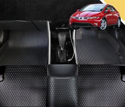 6D PRO Car Floor Mats for Honda Civic 2006 - 2012 Hatch(8th Gen) (Full Set)