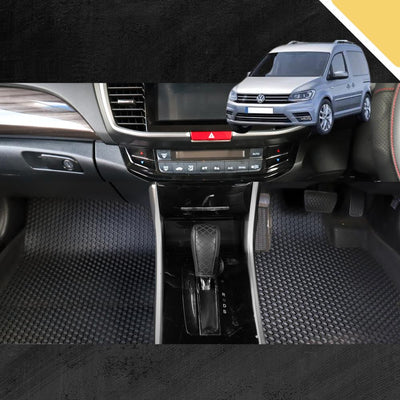 6D PRO Car Floor Mats for VolksWagen Caddy 2005 - 2021 Front Only (Front Set)