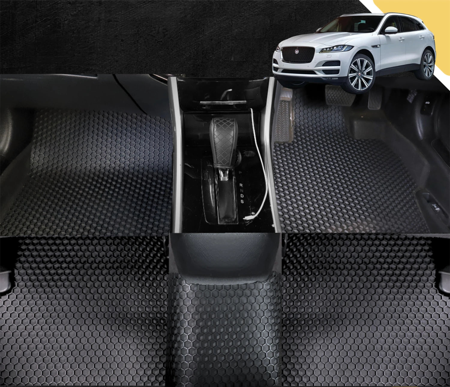 6D PRO Car Floor Mats for Jaguar F-PACE 2016 - Current X761 (Full Set)