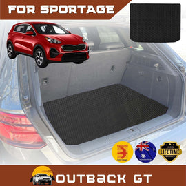 6D Diamond Car Boot Mat for Kia Sportage 2016 - 2021 (QL)  - Heavy Duty Carpet Liner