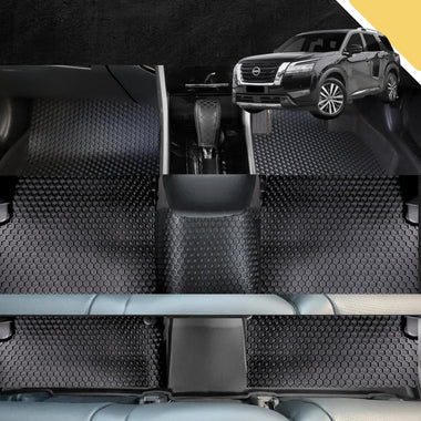 6D PRO Car Floor Mats for Nissan Pathfinder 2022 - Current 8 seater (R53) (Ultimate Set)