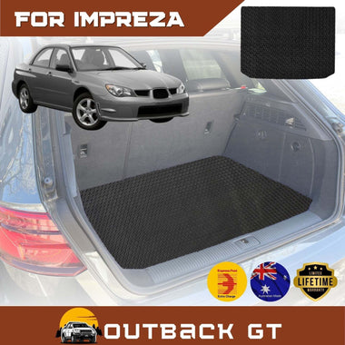 6D Diamond Car Boot Mat for Subaru Impreza 2000 - 2007 GD, GG, GG Facelift (Hatch) - Heavy Duty Carpet Liner