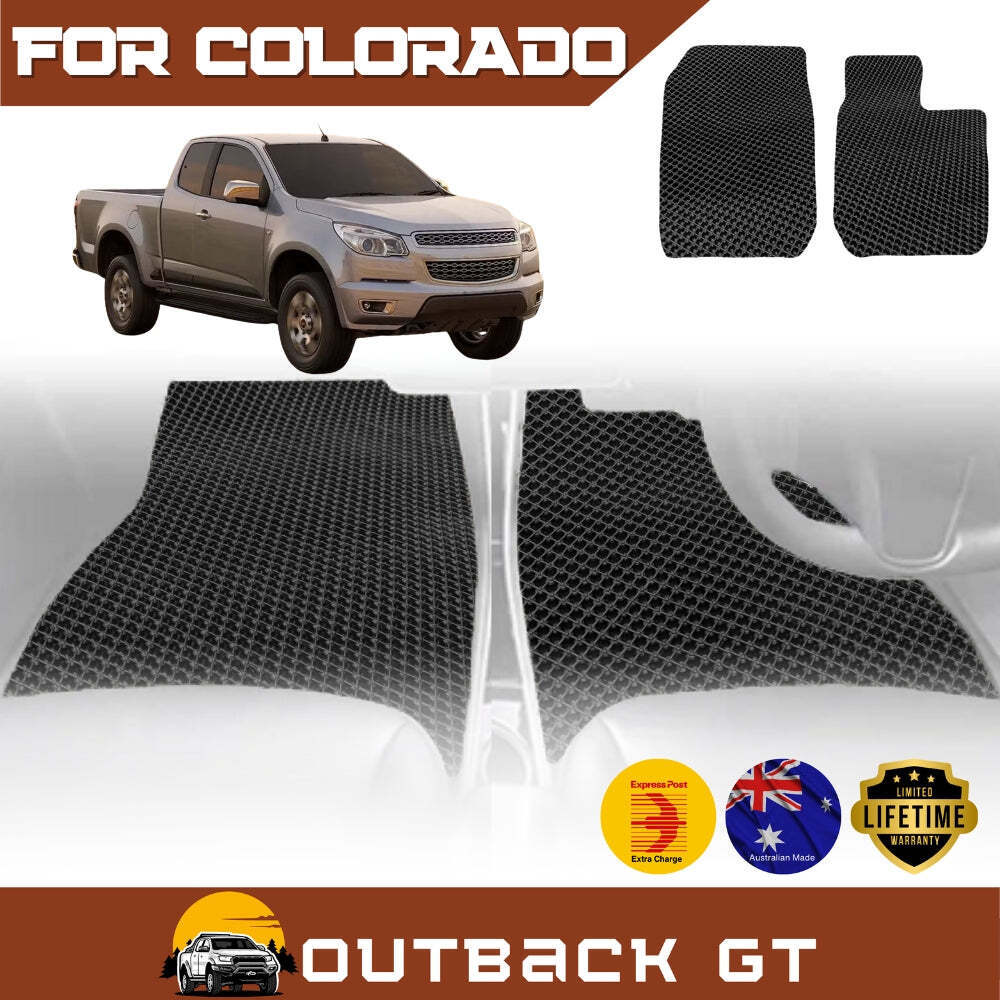 6D Diamond Car Floor Mats for Holden Colorado Ute 2008 - 2012 - Custom-Fit Carpet Liner