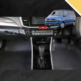 6D PRO Car Floor Mats for VolksWagen Transporter 2004 - Current (T4, T5, T5 Facelift, T6, T6.1) (Front Set)