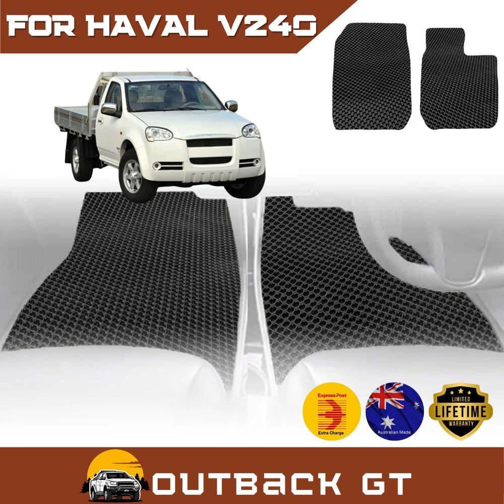 6D Diamond Car Floor Mats for GWM Haval V240 Single Cab 2010 - 2016 (Wingle 5) - Custom-Fit Carpet Liner