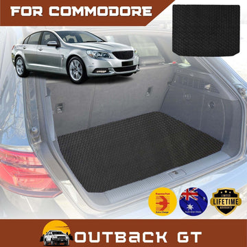 6D Diamond Car Boot Mat for Holden Commodore 2013 - 2017 (VF) (Sedan) - Heavy Duty Carpet Liner