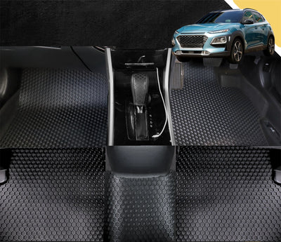 6D PRO Car Floor Mats for Hyundai Kona 2017 - 2023 (OS) (Full Set)