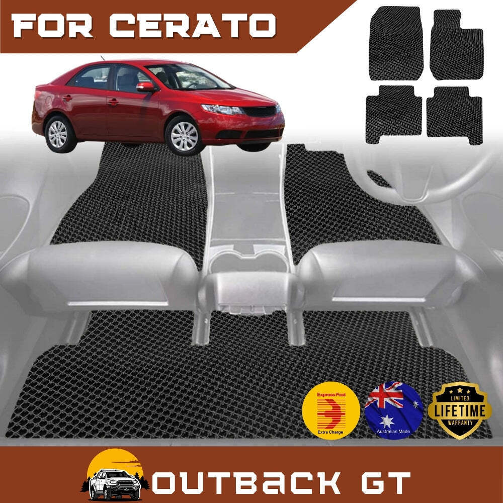 6D Diamond Car Floor Mats for Kia Cerato 2009 - 2013 (TD) - Custom-Fit Carpet Liner