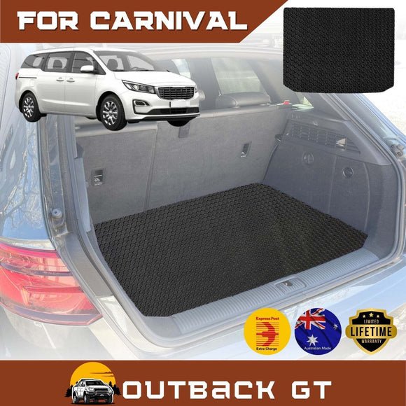 6D Diamond Car Boot Mat for Kia Sorento 2015 - 2020 (UM) (3rd Row folded/5 seater) - Heavy Duty Carpet Liner