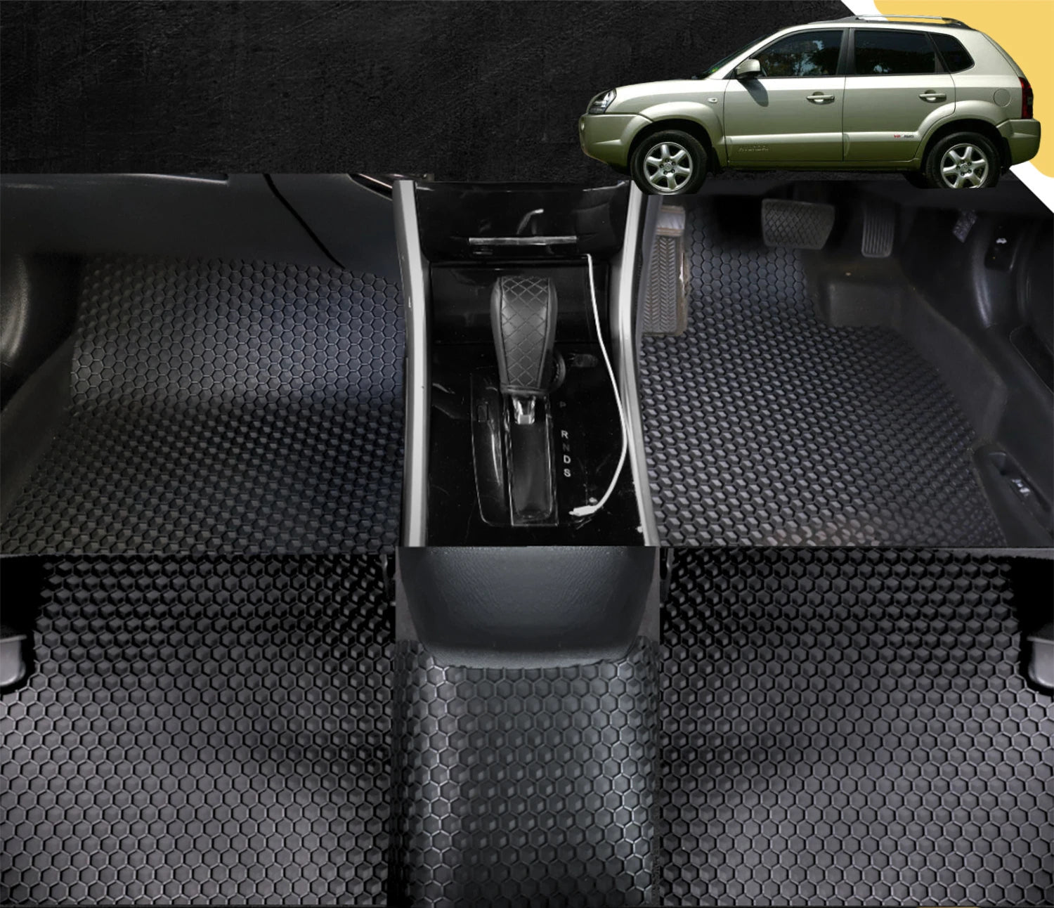 6D PRO Car Floor Mats for Hyundai Tucson 2004 - 2009 JM (Full Set)