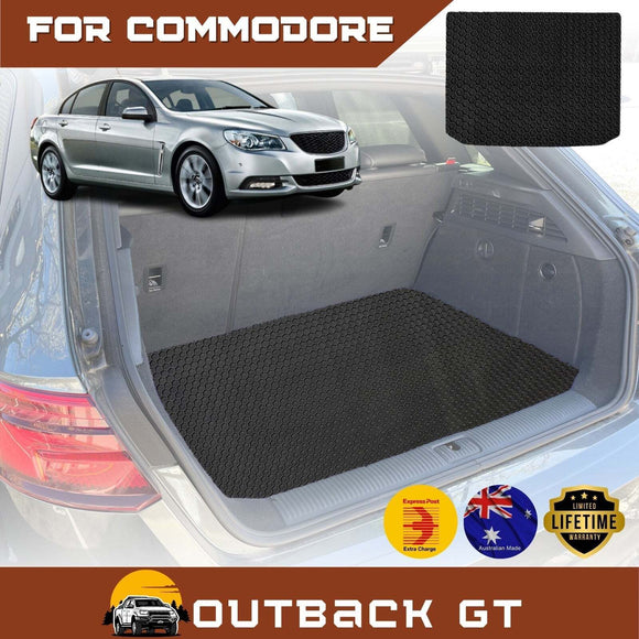 6D Diamond Car Boot Mat for Holden Commodore 2013 - 2017 (VF) (Wagon) - Heavy Duty Carpet Liner