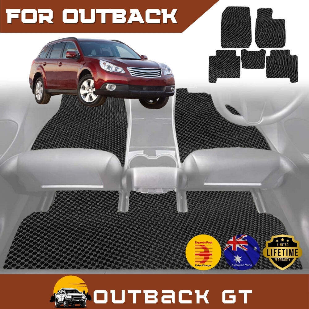 6D Diamond Car Floor Mats for Subaru Outback 2009 - 2014 4GEN - Custom-Fit Carpet Liner
