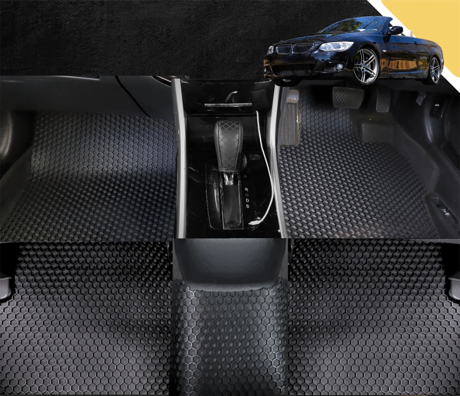 6D PRO Car Floor Mats for BMW 3 Series 2005 - 2013 Coupe/Convertible (E92 E93) (Full Set)