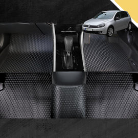 6D PRO Car Floor Mats for VolksWagen Golf 2009 - 2013 Hatch/Wagon (MK6) (Full Set)