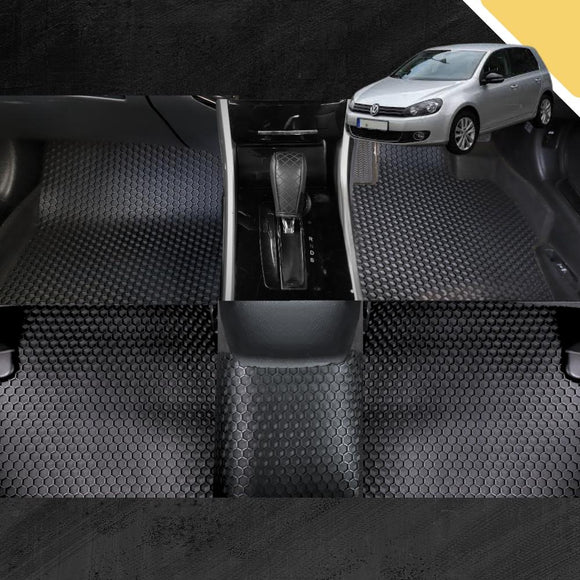 6D PRO Car Floor Mats for VolksWagen Golf 2009 - 2013 Hatch/Wagon (MK6) (Full Set)