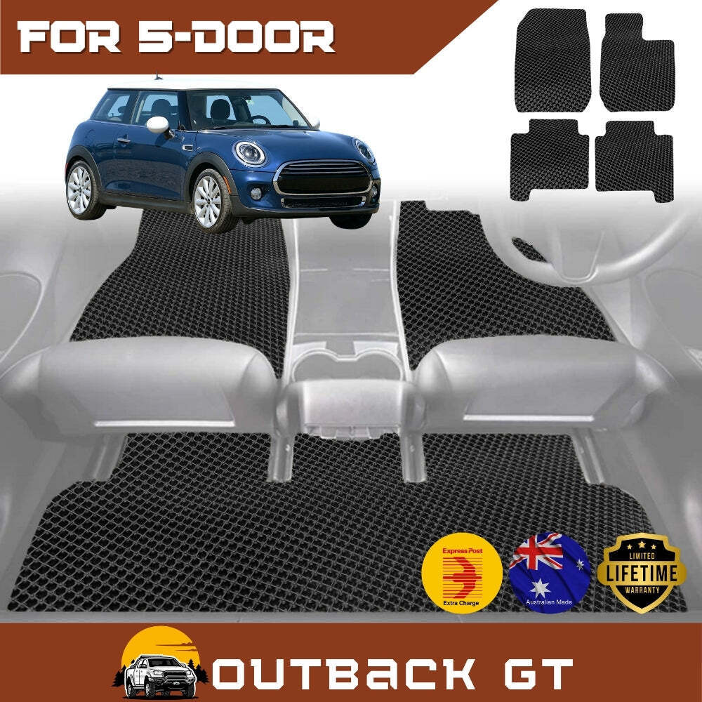 6D Diamond Car Floor Mats for MINI Cooper 5-Door Hatch 2014 - 2024 (F55) - Custom-Fit Carpet Liner