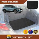 6D Diamond Car Boot Mat for Kia Seltos 2019 - Current (KX3 SP2c) (with large right flap) - Heavy Duty Carpet Liner-1