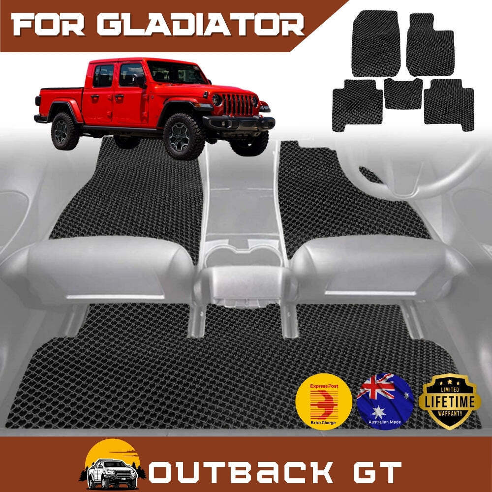6D Diamond Car Floor Mats for Jeep Gladiator 2020 - Current JT - Custom-Fit Carpet Liner