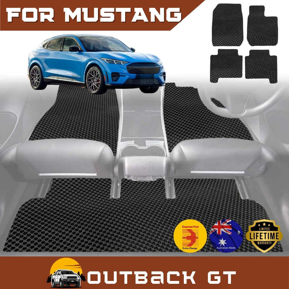 6D Diamond Car Floor Mats for Ford Mustang Mach-E 2021 - Current - Custom-Fit Carpet Liner