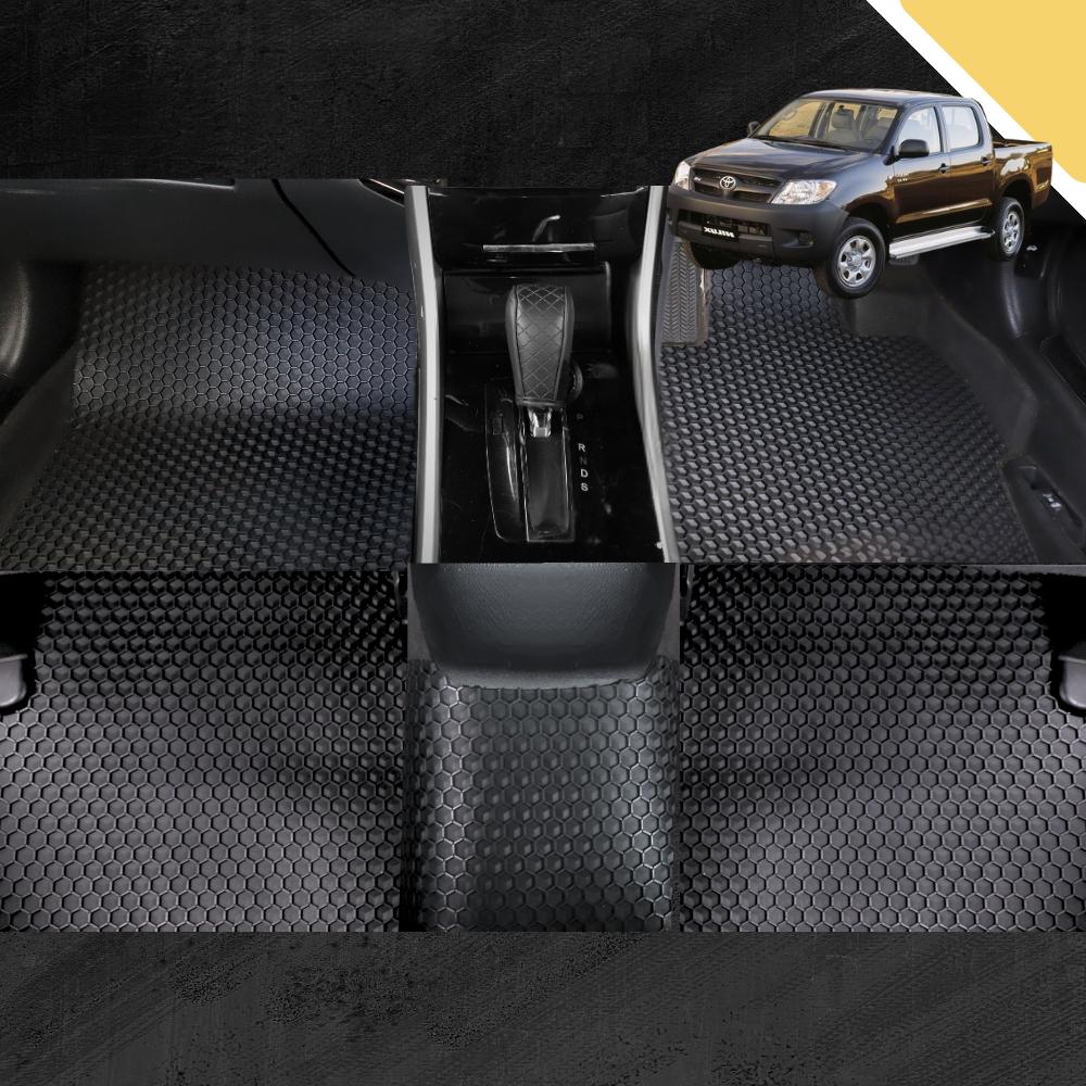 6D PRO Car Floor Mats for Toyota Hilux Double Cab 2005 - 2015 (Full Set)