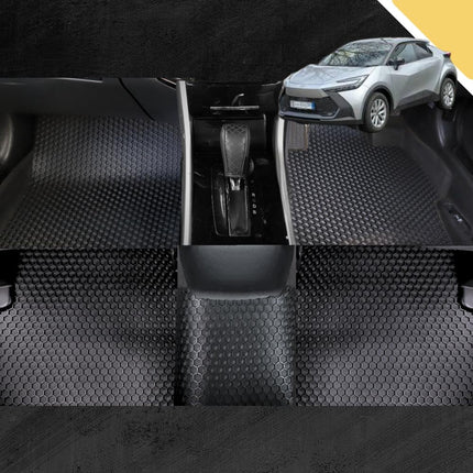 6D PRO Car Floor Mats for Toyota C-HR 2017 - 2023 AX10, AX50, Facelift (Full Set)
