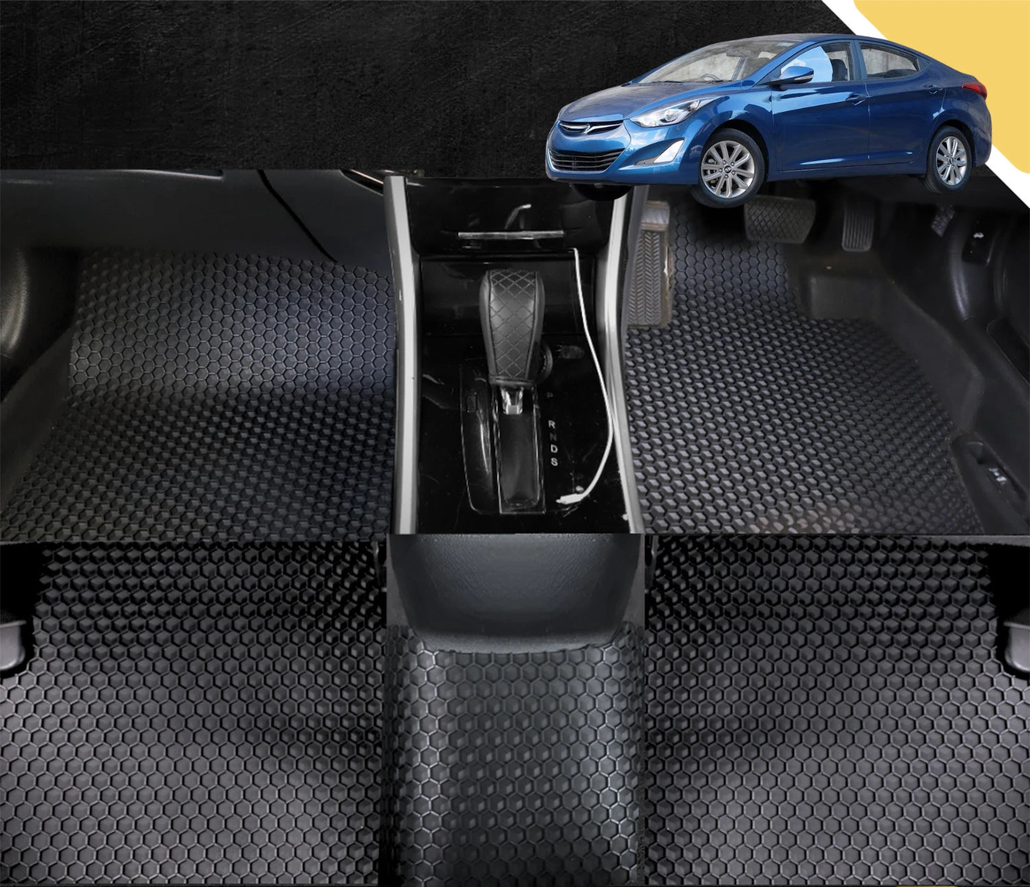 6D PRO Car Floor Mats for Hyundai Elantra 2011 - 2015 MD (Full Set)