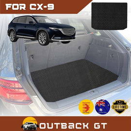 6D Diamond Car Boot Mat for Mazda CX-9 2016 - Current (TC)  - Heavy Duty Carpet Liner