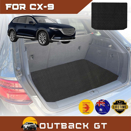 6D Diamond Car Boot Mat for Mazda CX-9 2016 - Current (TC)  - Heavy Duty Carpet Liner