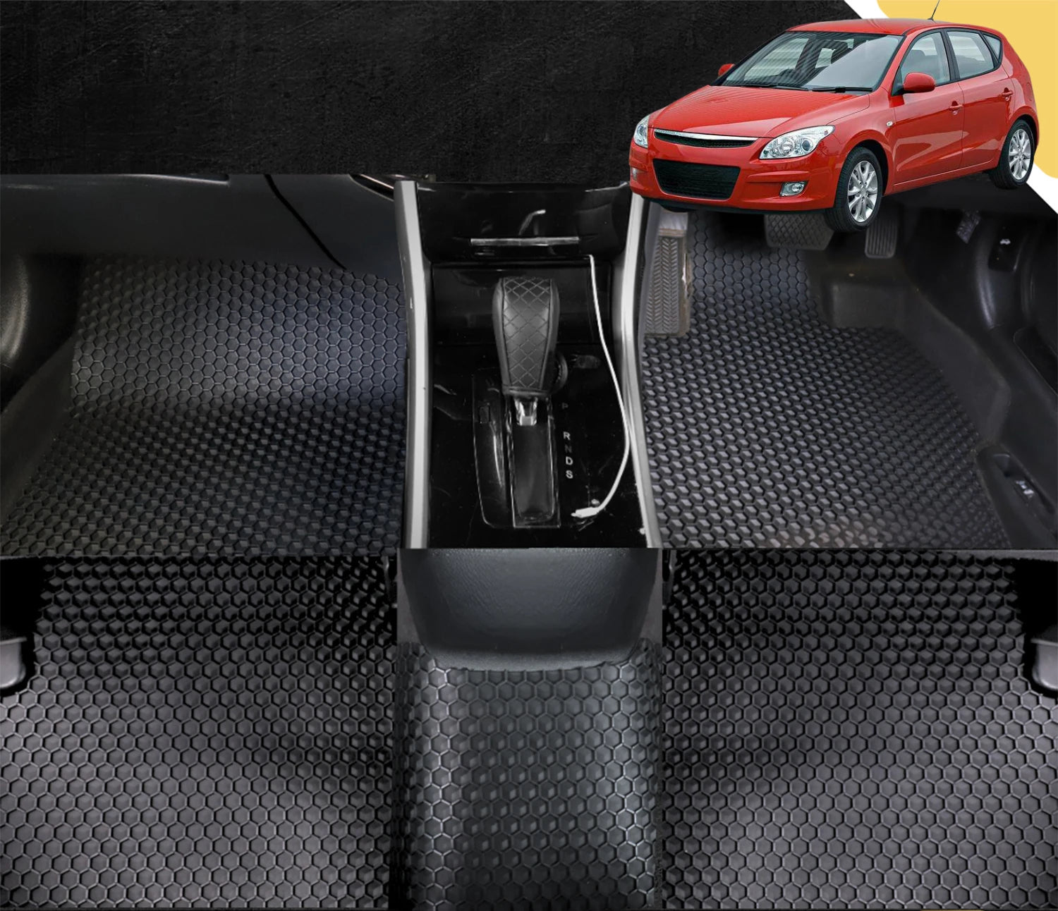6D PRO Car Floor Mats for Hyundai i30 2007 - 2012 FD (Full Set)