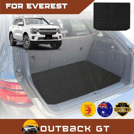 6D Diamond Car Boot Mat for Ford Everest 2022 - Current UA (3rd Row folded/5 seater) - Heavy Duty Carpet Liner