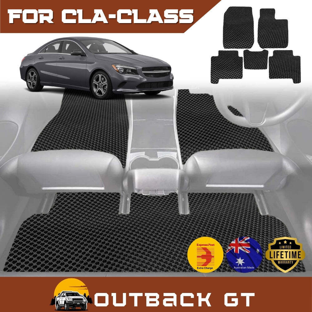 6D Diamond Car Floor Mats for Mercedes-Benz CLA-Class 2013 - 2019 (C117) - Custom-Fit Carpet Liner
