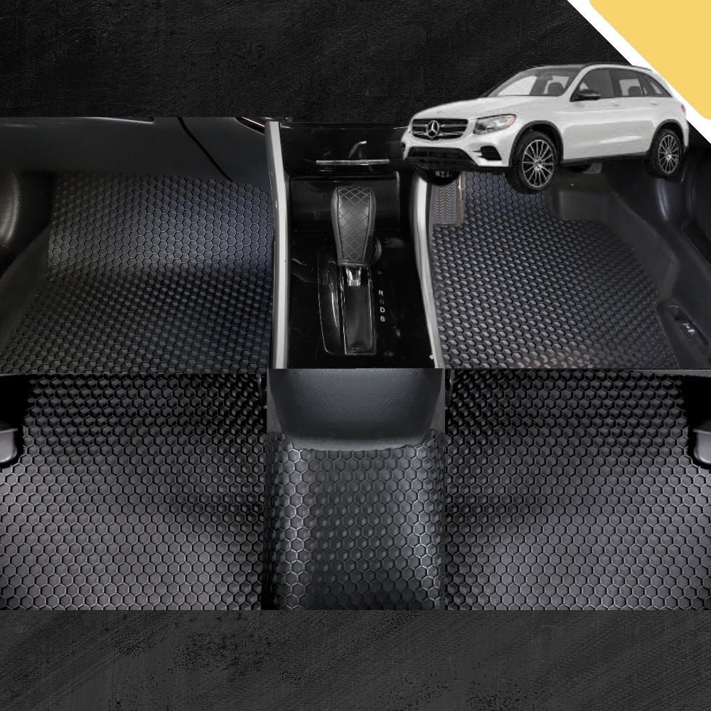 6D PRO Car Floor Mats for Mercedes-Benz GLC 2015 - 2022 SUV (X253) (Full Set)