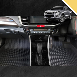6D PRO Car Floor Mats for Isuzu D-Max Single Cab 2012 - 2020 RT (Front Set)