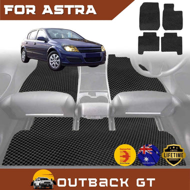 6D Diamond Car Boot Mat for Holden Astra 2004 - 2009 (AH) (Hatch) - Heavy Duty Carpet Liner