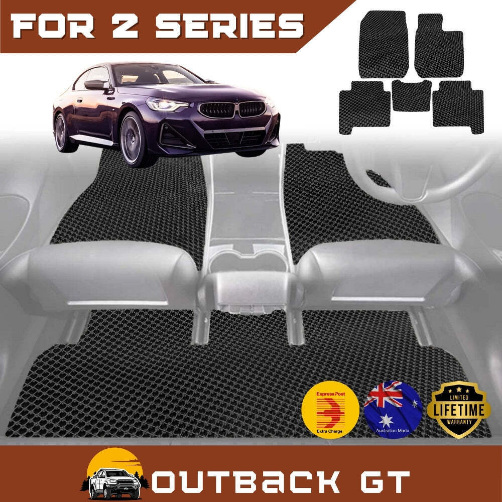 6D Diamond Car Floor Mats for BMW 2 Series 2022 - Current Coupe (G42) - Custom-Fit Carpet Liner