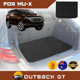 6D Diamond Car Boot Mat for Isuzu MU-X 2021 - Current RJ (3rd Row folded/5 seater) - Heavy Duty Carpet Liner